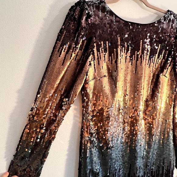 NWT NANETTE LEPORE SEQUIN OMBRÉ DRESS - Picture 6 of 7
